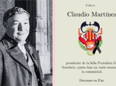“Tu amor por las fallas será eterno, Claudio” | Valencia llora la pérdida del presidente de la falla Periodista Gil Sumbiela