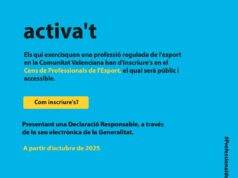 La Generalitat Valenciana pone en marcha un censo para profesionales del deporte