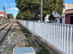 Renovación del vallado metálico en la estación de Alginet de Metrovalencia