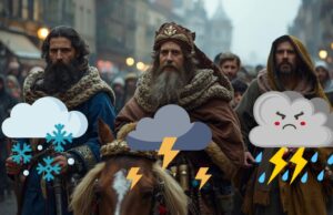 Estas zonas sufrirán mal tiempo durante la cabalgata de Reyes