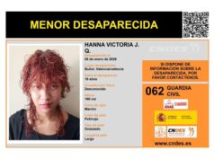 Desaparece Hanna Victoria J. Q. en Buñol, Valencia