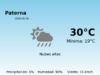 Predicción meteorológica: Paterna, 30 de Mayo de 2026