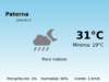 Previsión de la AEMET en Paterna hoy 15 de Junio de 2026