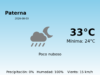 El tiempo en Paterna hoy, 3 de Agosto de 2026