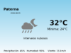 AEMET: El tiempo para Paterna – 5 de Agosto de 2026