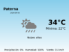 Previsión de la AEMET en Paterna hoy 5 de Septiembre de 2026