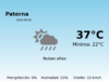 El tiempo hoy 6 de Septiembre de 2026 en Paterna según AEMET